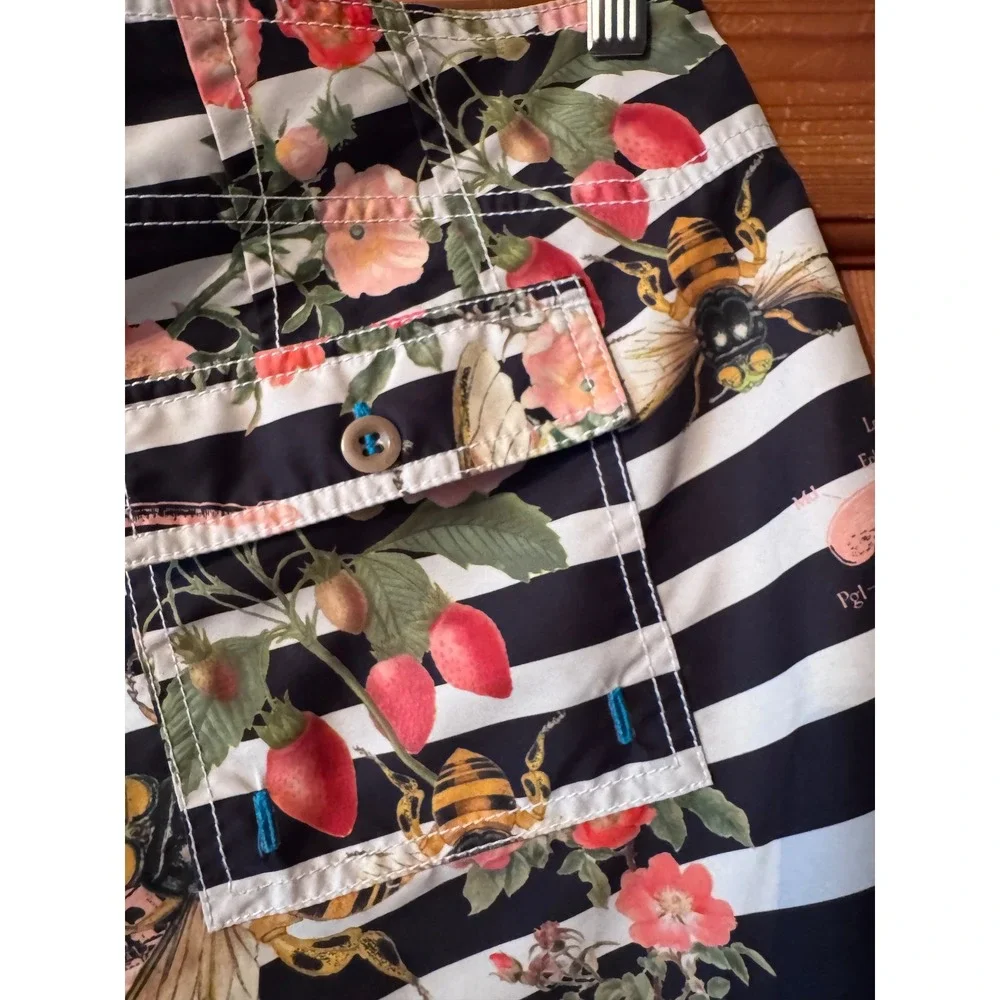 Riz Endangered Bee Pirate Blighty boardshorts Recycled Swim Trunks Mens 34